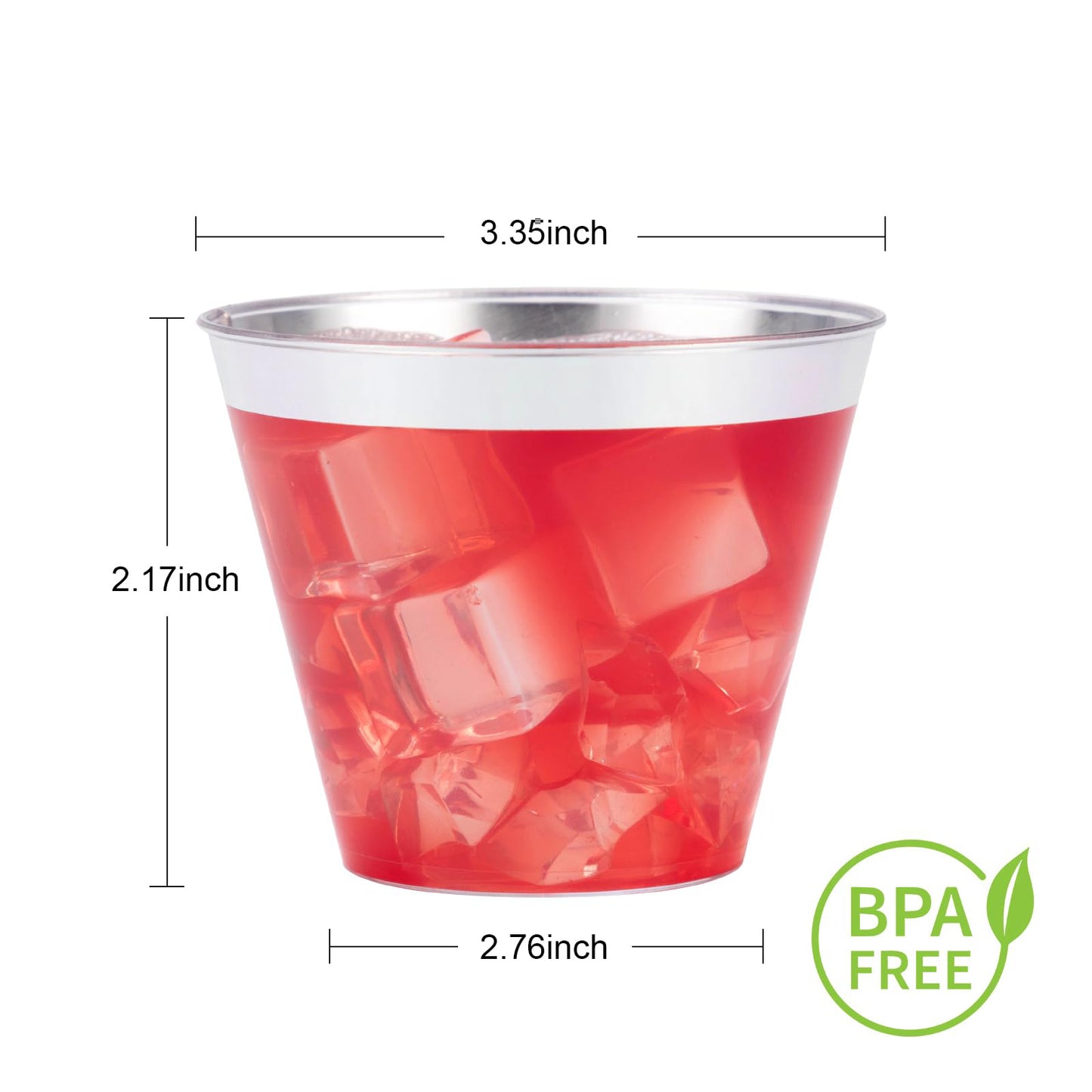 Goodluck Disposable Silver Plastic Cups for Party