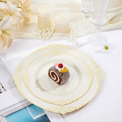 Disposable But Fancy Premium Plastic Tableware for Weddings & Parties