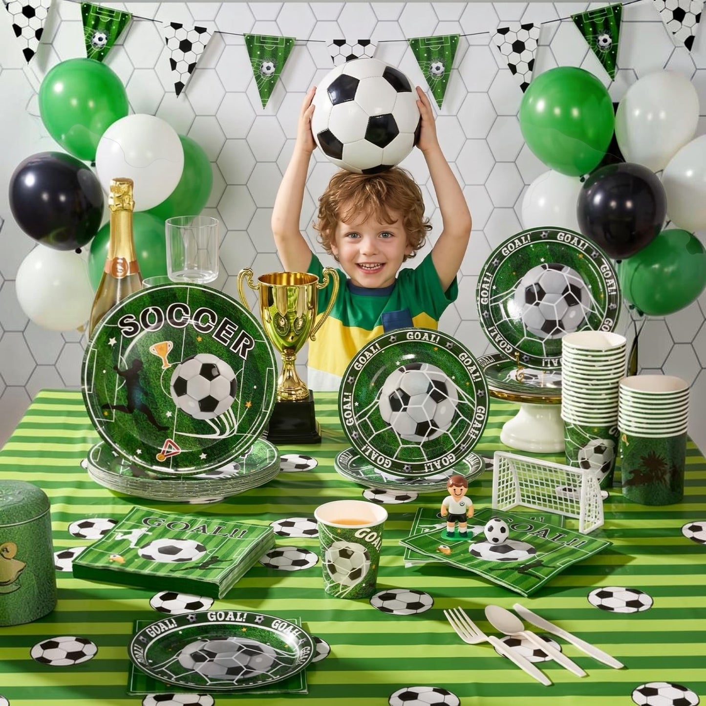 Paper Plates and Napkins Set for Specific holidays like Independence Day, Soccer Theme Party
