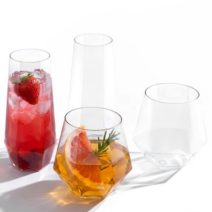 BPA-Free Shatterproof Plastic Wine Glasses Set for Weddings, Parties & Events