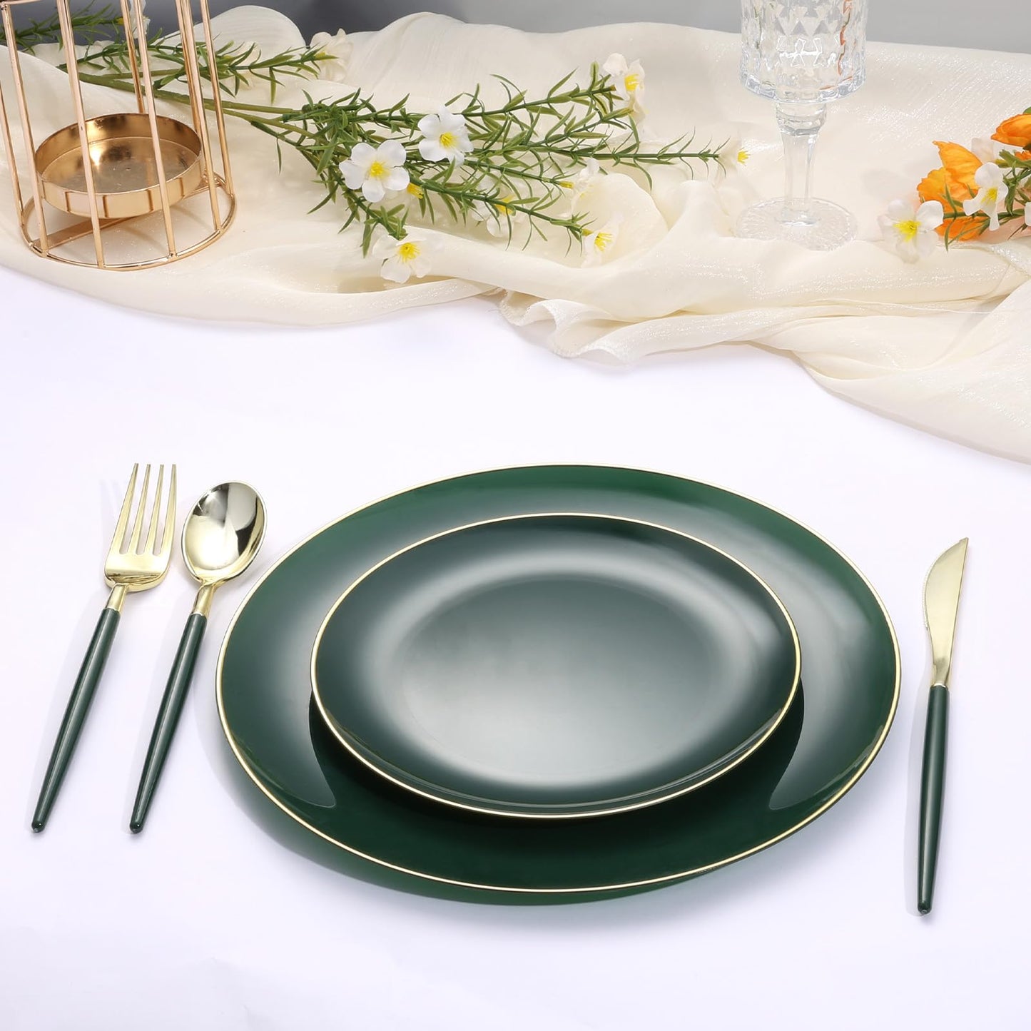 90 Pcs Heavy Duty Disposable Gold Plastic Silverware Set, Perfect for Wedding, Birthday, Party, Graduation