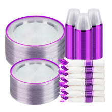 Durable Disposable Clear Plastic Dinnerware Set with Single-Rim Design