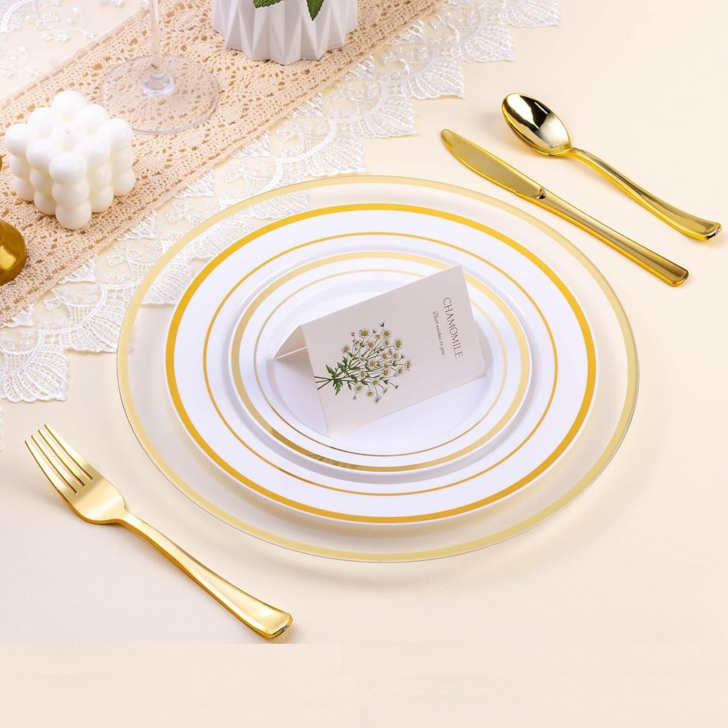 12 Inch Clear Charger Plates for Wedding, Parties, Dinners, Catering, Everyday Use