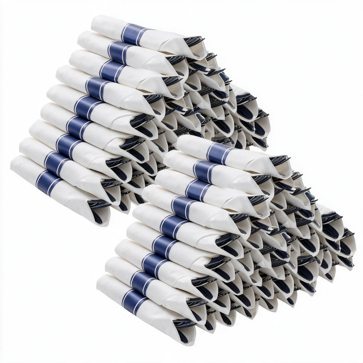 Elegant Pre-Rolled Plastic Silverware Set
