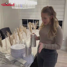 Goodluck Disposable Double Silver Rim Plastic Dinnerware Set