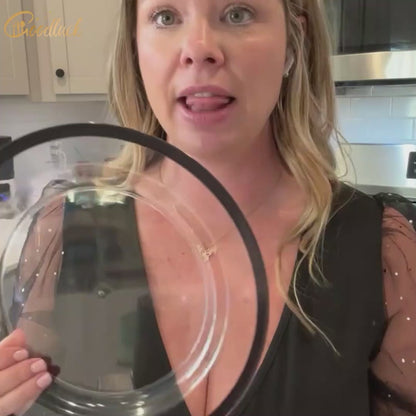 Goodluck Disposable Clear with Black Rim Plastic Dinnerware Set